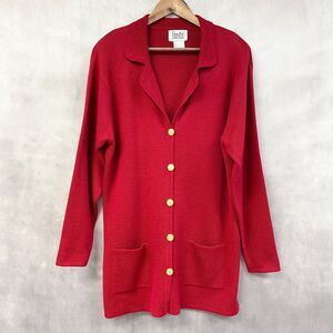 VTG Papillon Collection Cardigan Sweater Womens Large Minimalist Old Money Retro